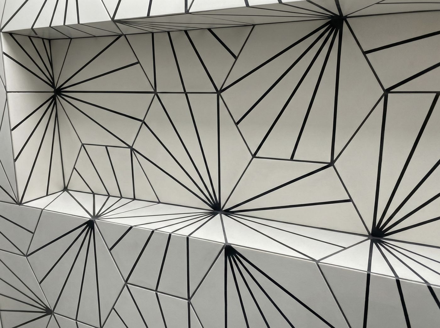 Bespoke geometric feature wall design